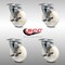 Service Caster 5 Inch SS Nylon Wheel Swivel Top Plate Caster Set with Brake SCC-SS20S514-NYS-TLB-4 - alternate 1